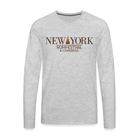 New York Rum Festival & Congress 2021 - Men's Long Sleeve T-Shirt - heather gray