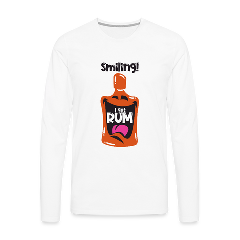 Smiling I got Rum - Men's Premium Long Sleeve T-Shirt - white