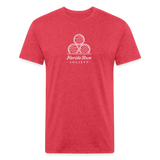 FLORIDA RUM SOCIETY - FITTED COTTON/POLY T-SHIRT BY NEXT LEVEL - WHITE LOGO - heather red