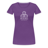 FLORIDA RUM SOCIETY - WOMEN’S PREMIUM T-SHIRT - WHITE LOGO - purple