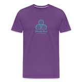 FLORIDA RUM SOCIETY - MEN'S PREMIUM T-SHIRT - TURQUOISE LOGO - purple