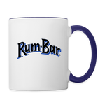 Rum-Bar Contrast Coffee Mug - white/cobalt blue