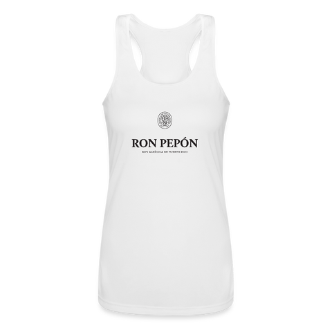 Ron Pepón - Women’s Performance Racerback Tank Top - white