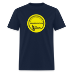 #rumeducation - Unisex Classic T-Shirt - Yellow Logo - navy