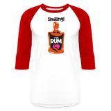 Smiling I got Rum - Baseball T-Shirt - white/red