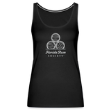 FLORIDA RUM SOCIETY - WOMEN’S PREMIUM TANK TOP - WHITE LOGO - black