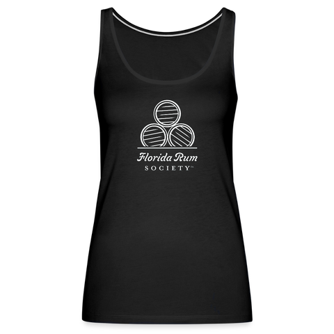 FLORIDA RUM SOCIETY - WOMEN’S PREMIUM TANK TOP - WHITE LOGO - black