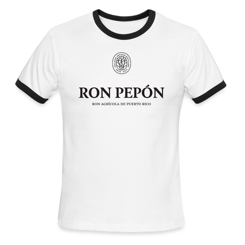 Ron Pepón - Men's Ringer T-Shirt - white/black