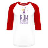 It's Rum O'Clock 2020 - Baseball T-Shirt - white/red