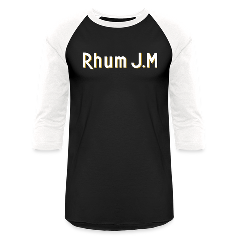 RHUM J.M - Baseball T-Shirt - black/white