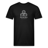 FLORIDA RUM SOCIETY - FITTED COTTON/POLY T-SHIRT BY NEXT LEVEL - WHITE LOGO - black