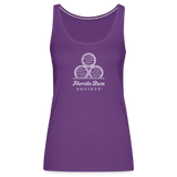 FLORIDA RUM SOCIETY - WOMEN’S PREMIUM TANK TOP - WHITE LOGO - purple