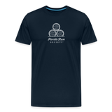 FLORIDA RUM SOCIETY - MEN'S PREMIUM T-SHIRT - WHITE LOGO - deep navy