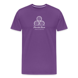 FLORIDA RUM SOCIETY - MEN'S PREMIUM T-SHIRT - WHITE LOGO - purple