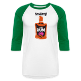 Smiling I got Rum - Baseball T-Shirt - white/kelly green