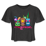 #TIKIASFUCK 1 - Women's Cropped T-Shirt - deep heather