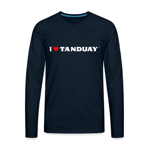 I ❤ TANDUAY ™” VINTAGE - Men's Premium Long Sleeve T-Shirt - deep navy