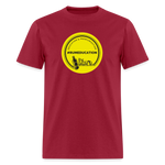#rumeducation - Unisex Classic T-Shirt - Yellow Logo - dark red