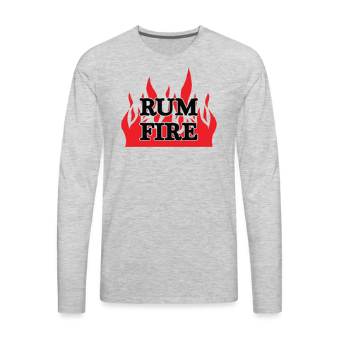 RUM FIRE - Men's Long Sleeve T-Shirt - heather gray
