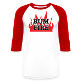 RUM FIRE - Baseball T-Shirt - white/red