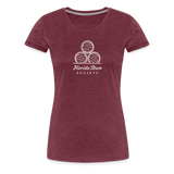 FLORIDA RUM SOCIETY - WOMEN’S PREMIUM T-SHIRT - WHITE LOGO - heather burgundy