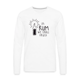 In Rum We ShallTrust  - Men's Premium Long Sleeve T-Shirt - white