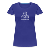 FLORIDA RUM SOCIETY - WOMEN’S PREMIUM T-SHIRT - WHITE LOGO - royal blue
