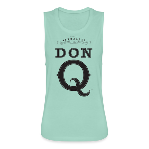 Don Q - Women's Flowy Muscle Tank - dusty mint blue