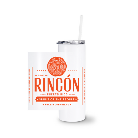 Ron Rincón - White Tumblers With Straw