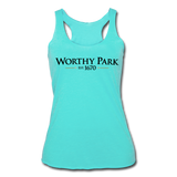 Worthy Park - Women’s Tri-Blend Racerback Tank - turquoise