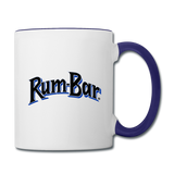 Rum-Bar Contrast Coffee Mug - white/cobalt blue