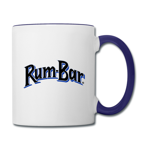 Rum-Bar Contrast Coffee Mug - white/cobalt blue
