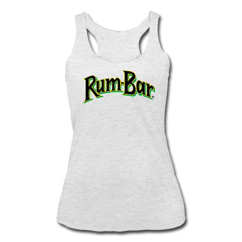 Rum-Bar - Women’s Tri-Blend Racerback Tank - heather white