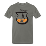 Exercise? Yeah, I Rum Man!  - Men's Premium T-Shirt - asphalt gray