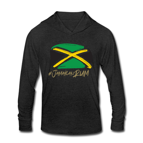 Jamaican Rum - Unisex Tri-Blend Hoodie Shirt - heather black