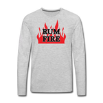 RUM FIRE - Men's Premium Long Sleeve T-Shirt - heather gray