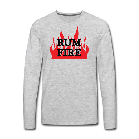 RUM FIRE - Men's Premium Long Sleeve T-Shirt - heather gray