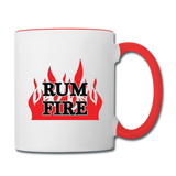 RUM FIRE - Contrast Coffee Mug - white/red