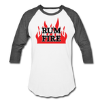 RUM FIRE - Baseball T-Shirt - white/charcoal