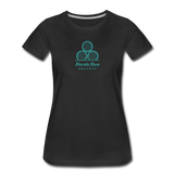 FLORIDA RUM SOCIETY - WOMEN’S PREMIUM T-SHIRT - TURQUOISE LOGO - black