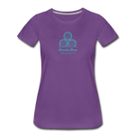 FLORIDA RUM SOCIETY - WOMEN’S PREMIUM T-SHIRT - TURQUOISE LOGO - purple