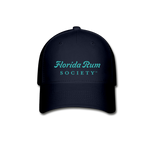 FLORIDA RUM SOCIETY - BASEBALL CAP - TURQUOISE LOGO - navy