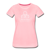 FLORIDA RUM SOCIETY - WOMEN’S PREMIUM T-SHIRT - WHITE LOGO - pink
