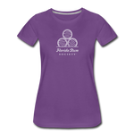 FLORIDA RUM SOCIETY - WOMEN’S PREMIUM T-SHIRT - WHITE LOGO - purple