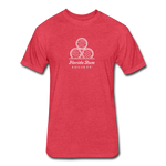 FLORIDA RUM SOCIETY - FITTED COTTON/POLY T-SHIRT BY NEXT LEVEL - WHITE LOGO - heather red