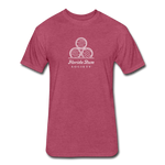 FLORIDA RUM SOCIETY - FITTED COTTON/POLY T-SHIRT BY NEXT LEVEL - WHITE LOGO - heather burgundy