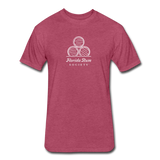 FLORIDA RUM SOCIETY - FITTED COTTON/POLY T-SHIRT BY NEXT LEVEL - WHITE LOGO - heather burgundy