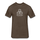 FLORIDA RUM SOCIETY - FITTED COTTON/POLY T-SHIRT BY NEXT LEVEL - WHITE LOGO - heather espresso