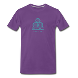 FLORIDA RUM SOCIETY - MEN'S PREMIUM T-SHIRT - TURQUOISE LOGO - purple
