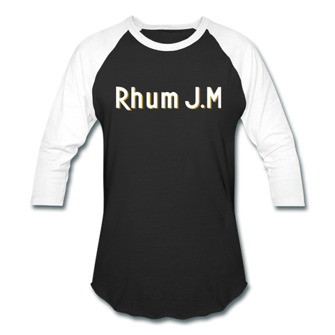 RHUM J.M - Baseball T-Shirt - black/white